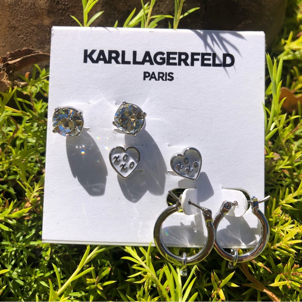 NWT | Karl Lagerfeld | Set of 3 | Earrings